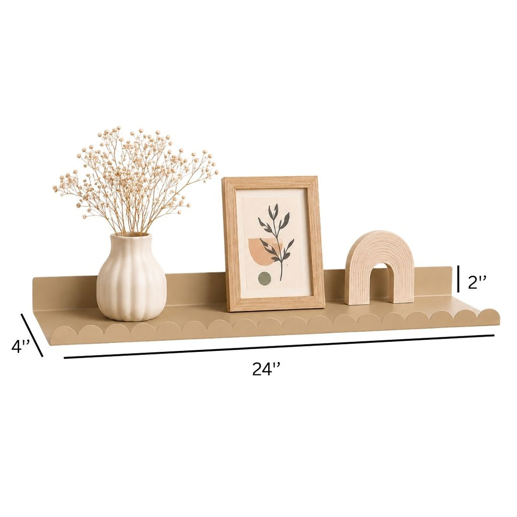 Scalloped Metal Wall Shelf