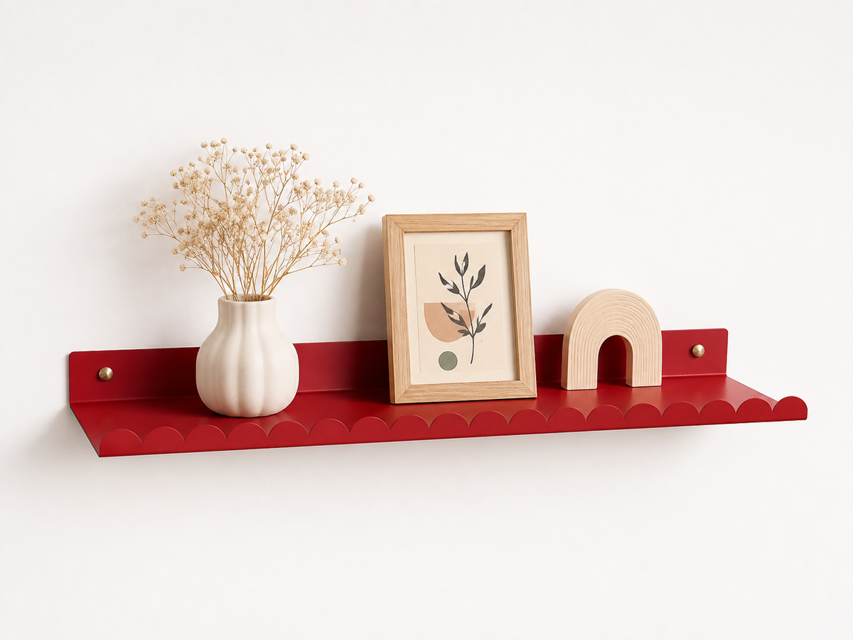 Scalloped Metal Wall Shelf