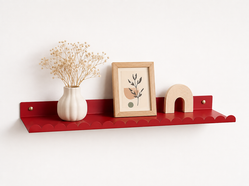 Scalloped Metal Wall Shelf
