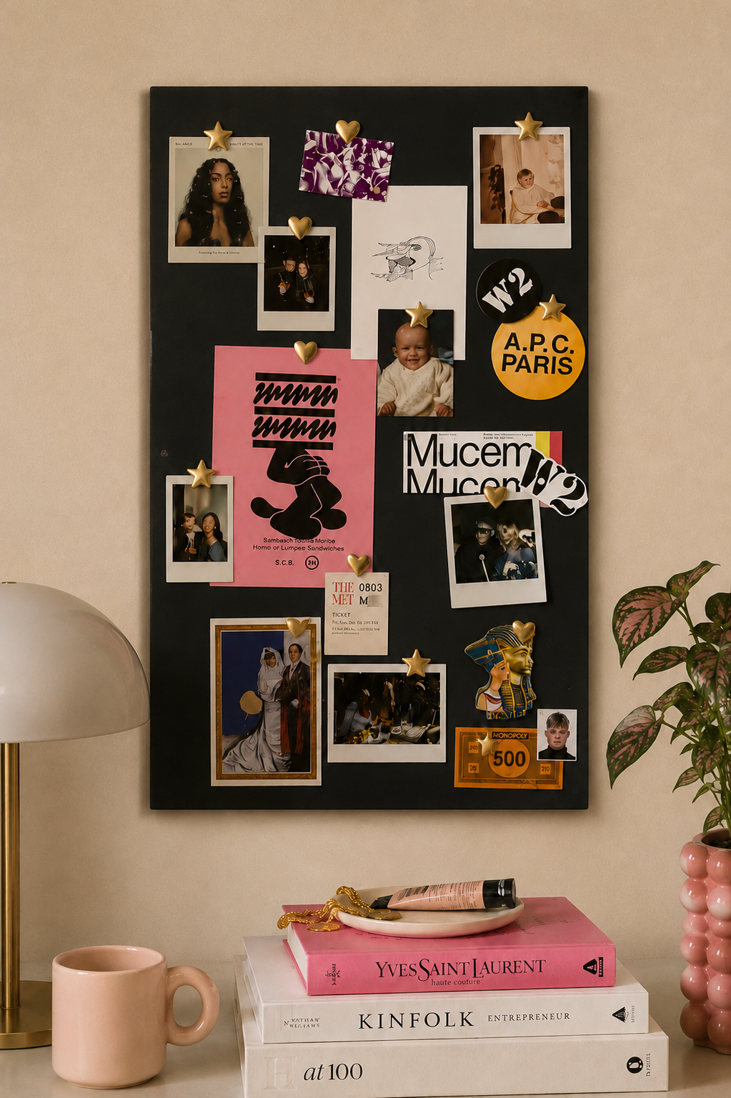 The Magnetic Moodboard |Vision Board | Metal Memo Board for Wall | Mood Board | Memory Board | Office & Home Organizer