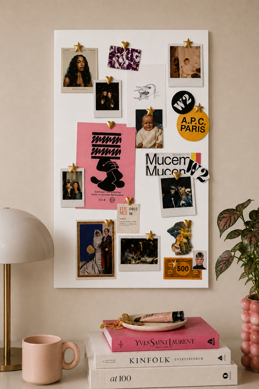 The Magnetic Moodboard |Vision Board | Metal Memo Board for Wall | Mood Board | Memory Board | Office & Home Organizer